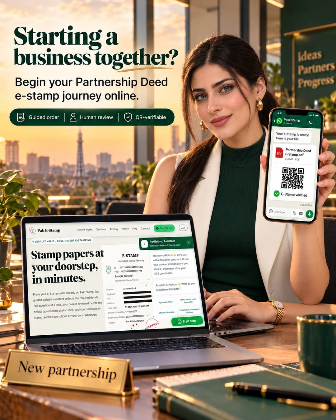 Starting a business together? Put the paperwork on the to-do list early. 🤝📄
A Partnership Deed e-stamp can be an import