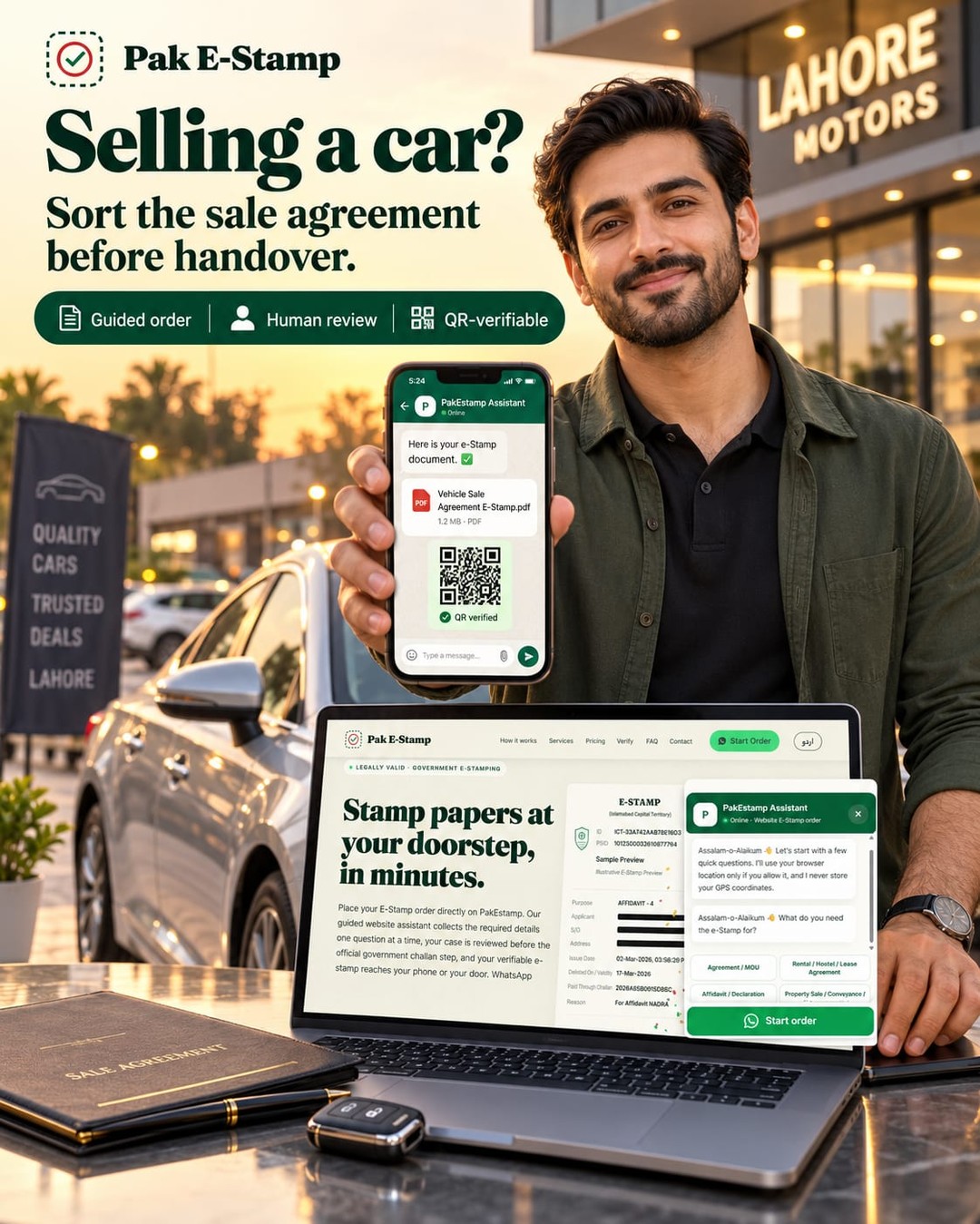 Selling a car or buying one? Don’t leave the paperwork for after the handover. 🚗📄
Start your vehicle sale agreement e-s